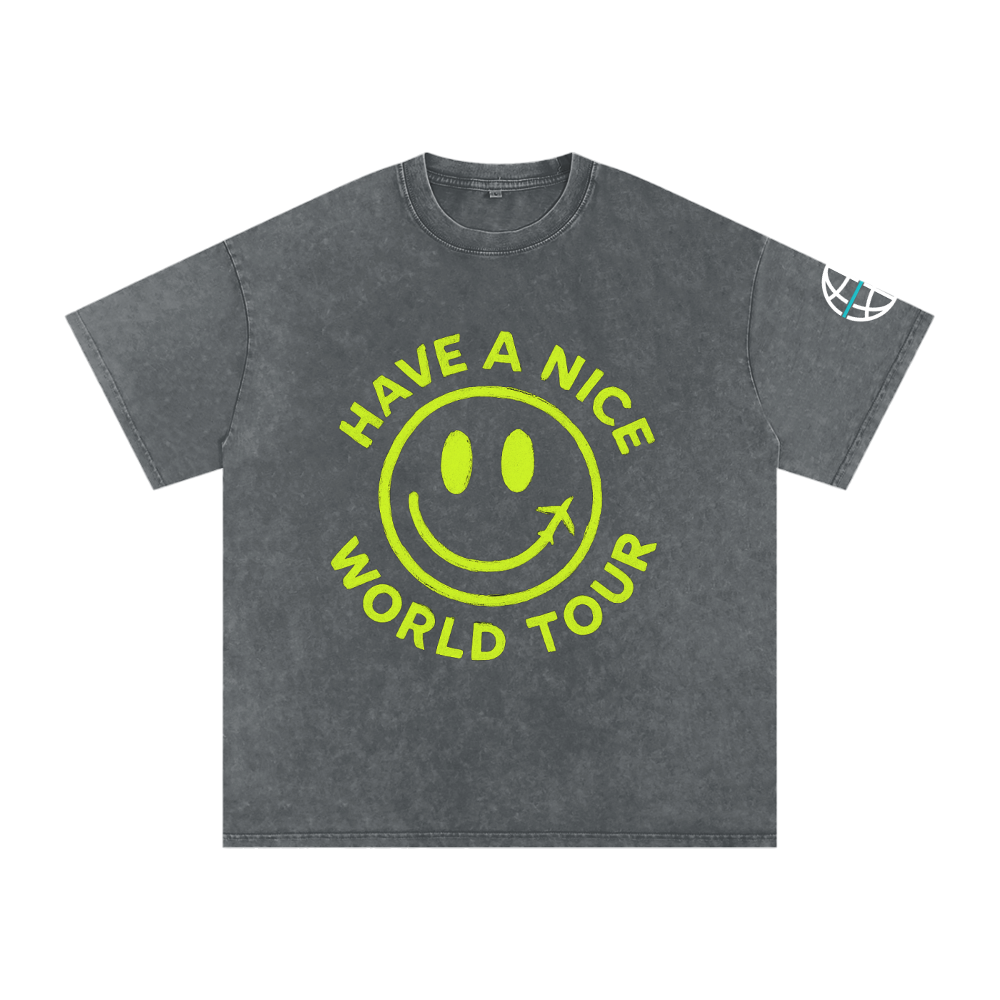 Neon Smiley Cotton T-Shirt