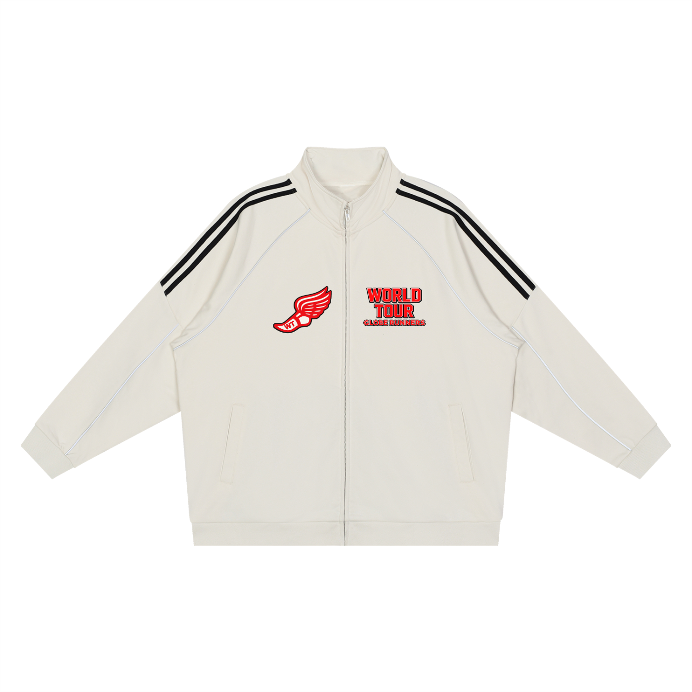 Run It Up Reflection Striped Raglan Sleeve  Jacket (Away)