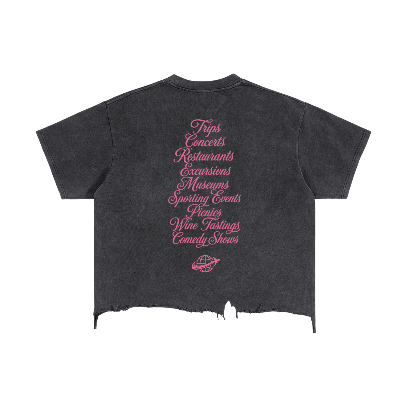 Vintage Wash Boxy Distressed Hem T-Shirt