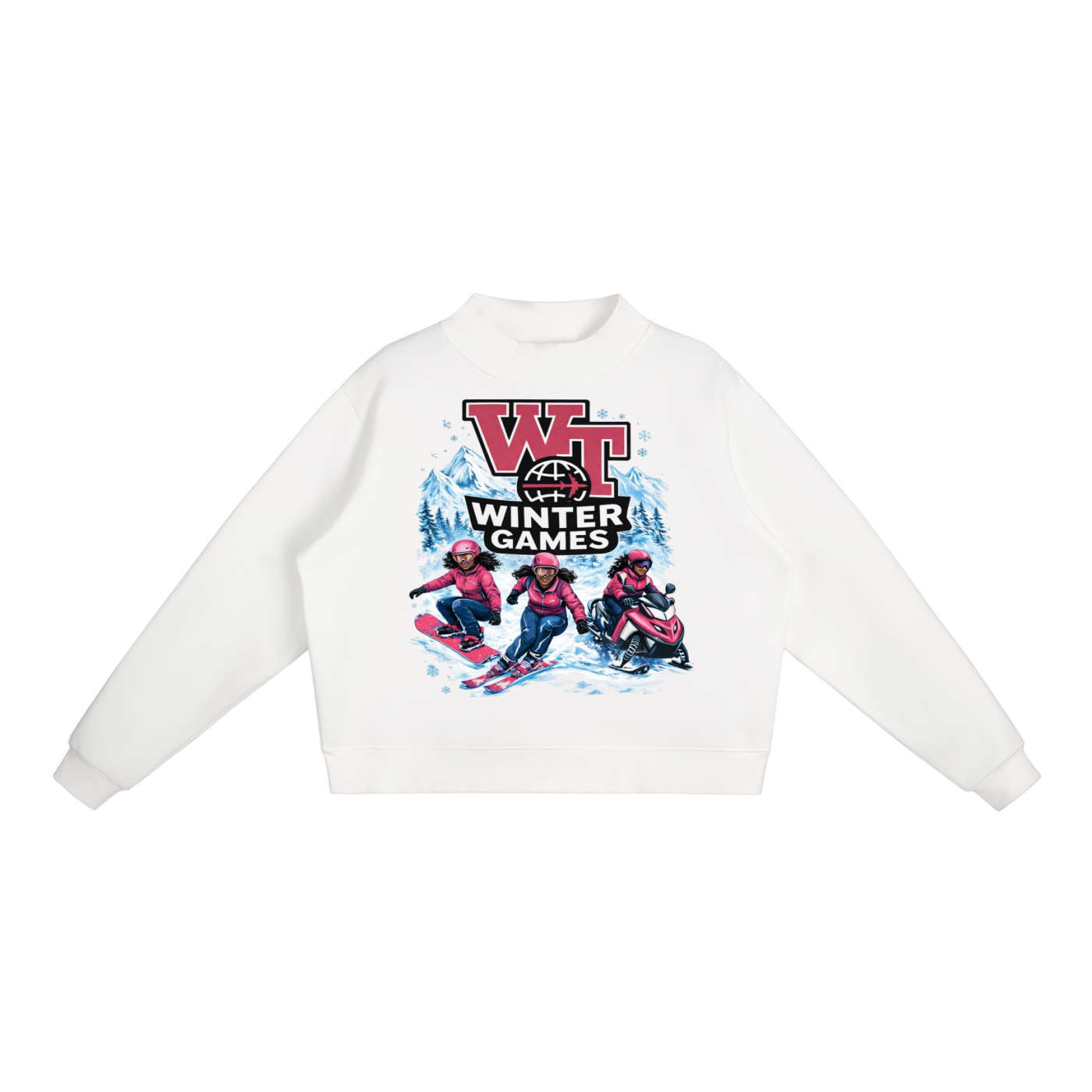 Women’s Winter Games Fleece Mock-Neck Crew Sweatshirt
