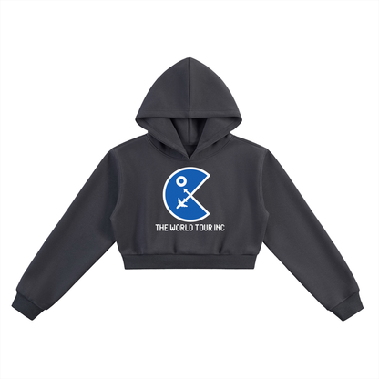 Ms Stac-Man  Cropped Hoodie
