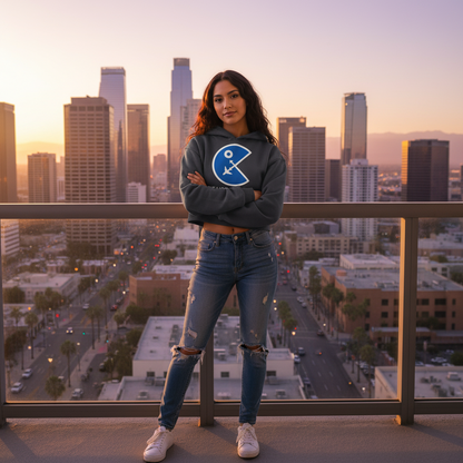 Ms Stac-Man  Cropped Hoodie