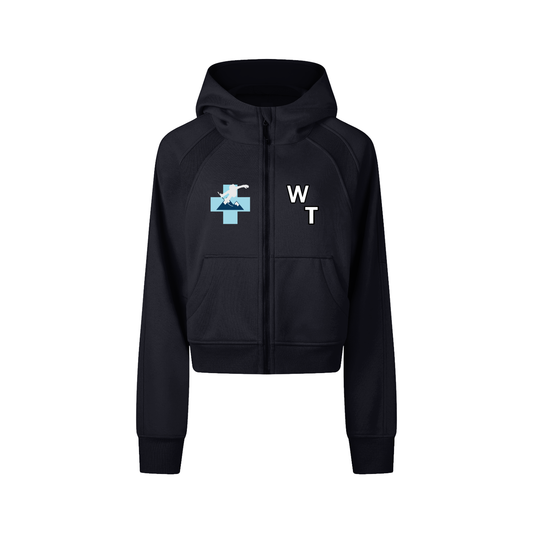 Winter games Cropped Zip-Through Hoodie