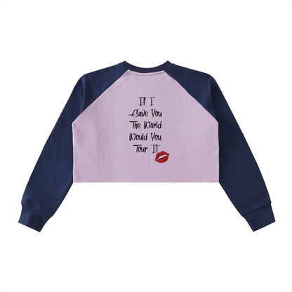 Roses Raglan Crop Sweatshirt