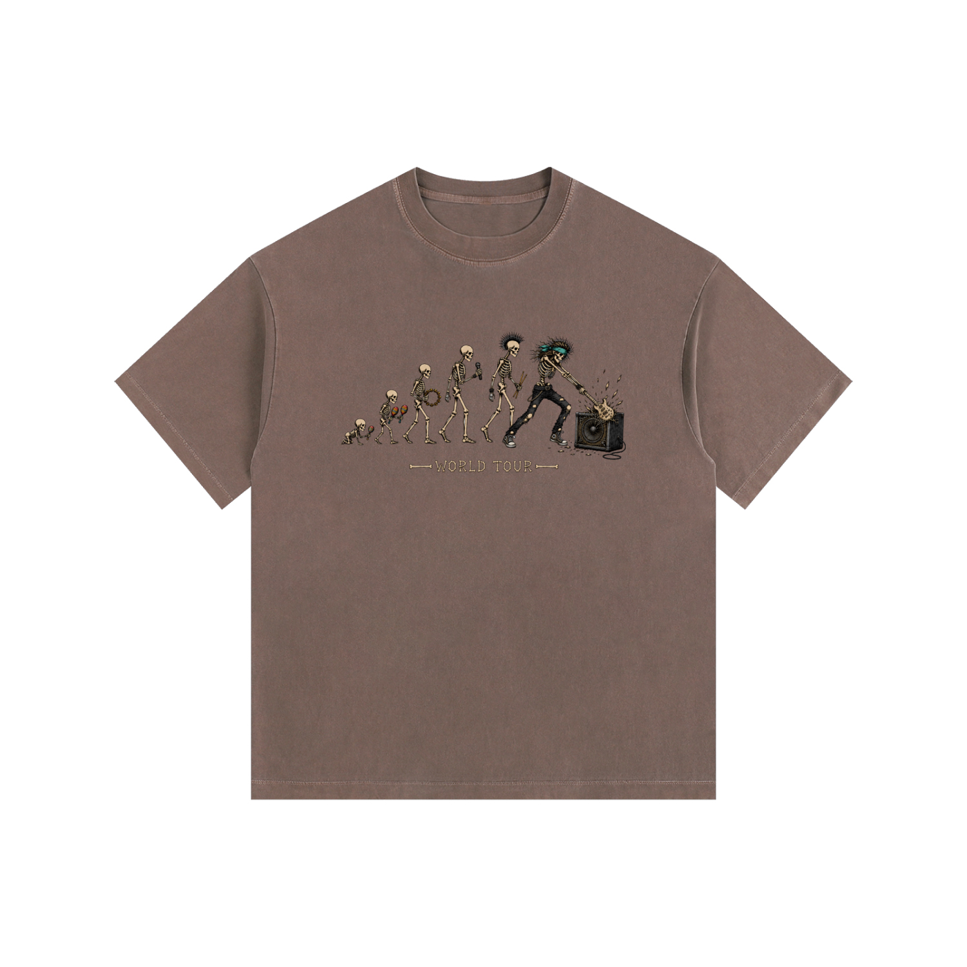 Guitar smash Vintage Washed Oversized Cotton T-Shirt
