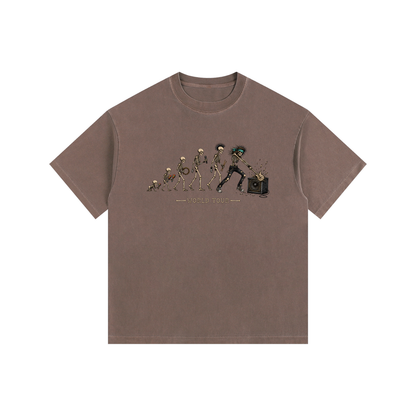 Guitar smash Vintage Washed Oversized Cotton T-Shirt