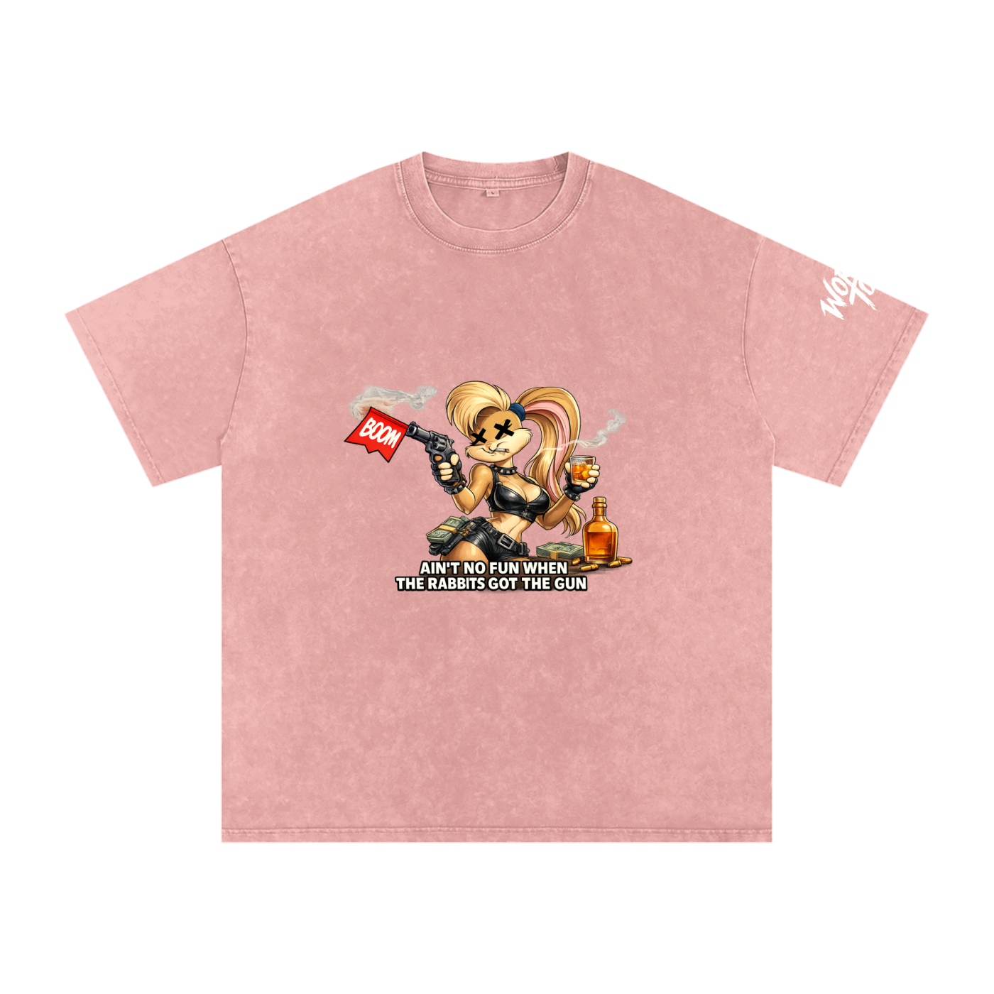 Ladies Rabbit w/ the Gun Cotton T-Shirt