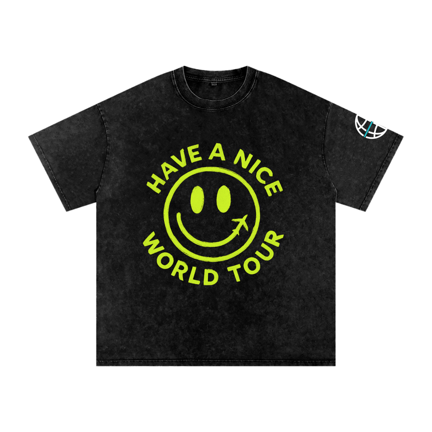 Neon Smiley Cotton T-Shirt
