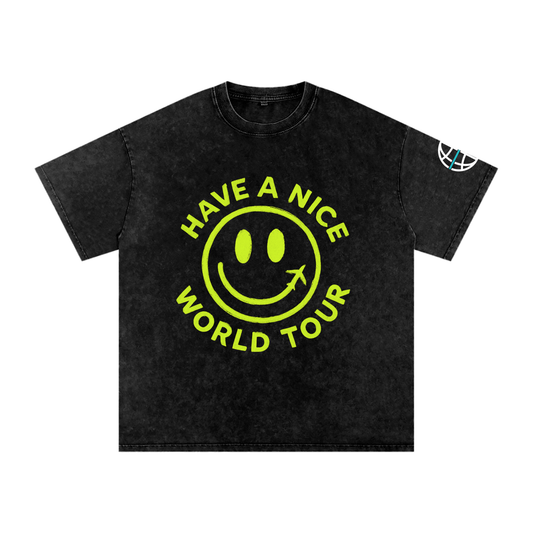 Neon Smiley Cotton T-Shirt