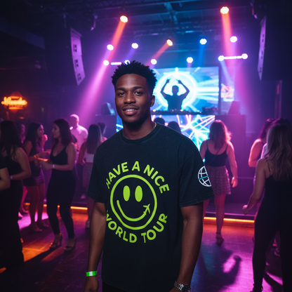 Neon Smiley Cotton T-Shirt