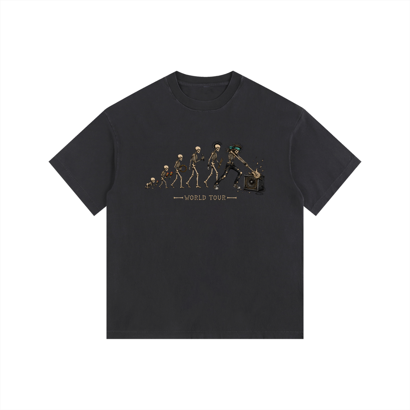 Guitar smash Vintage Washed Oversized Cotton T-Shirt