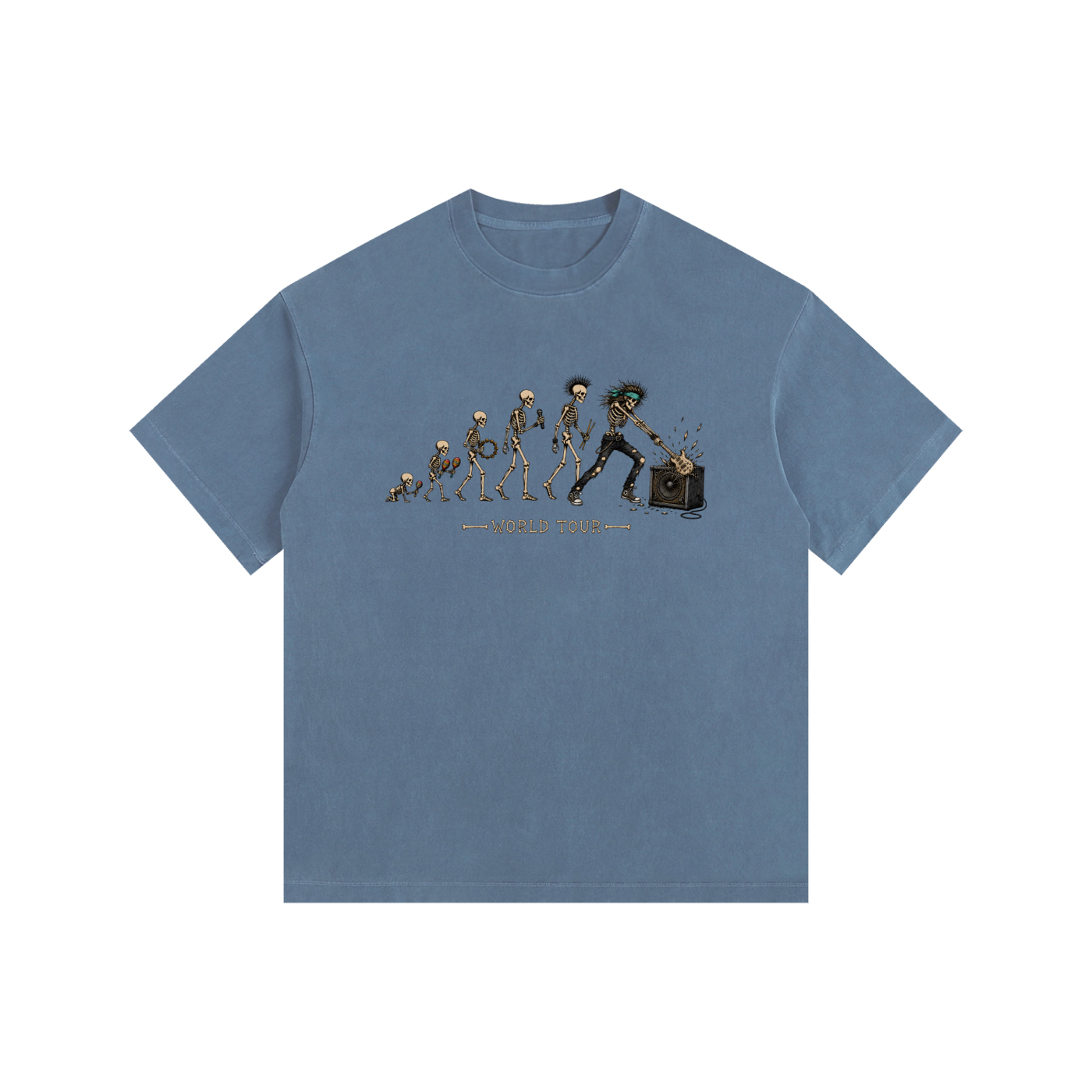Guitar smash Vintage Washed Oversized Cotton T-Shirt