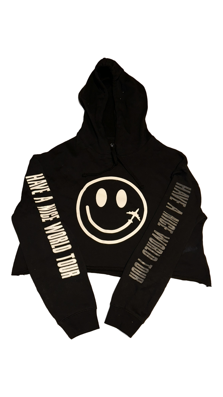 Women’s Smiley Hooded Crop Top