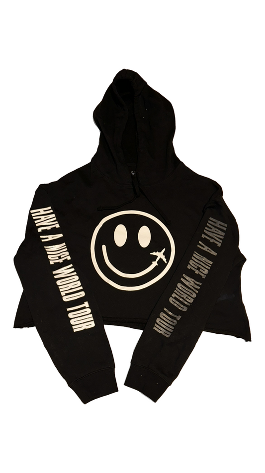 Women’s Smiley Hooded Crop Top