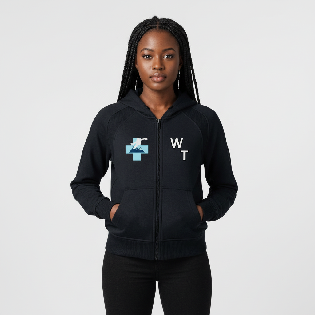 Winter games Cropped Zip-Through Hoodie