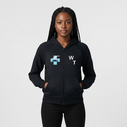 Winter games Cropped Zip-Through Hoodie