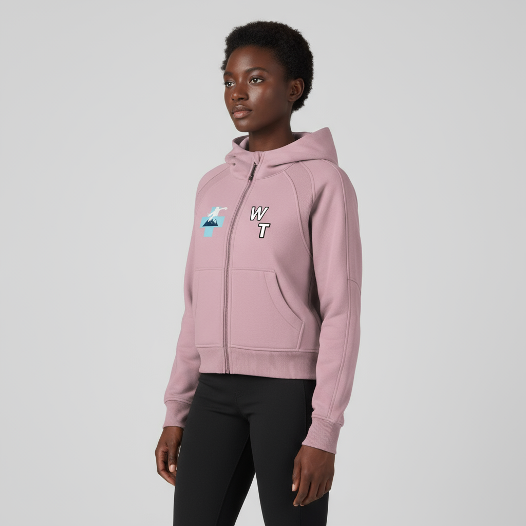 Winter games Cropped Zip-Through Hoodie
