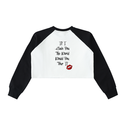 Roses Raglan Crop Sweatshirt