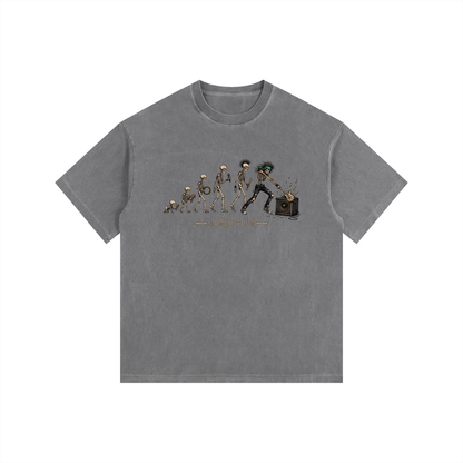 Guitar smash Vintage Washed Oversized Cotton T-Shirt