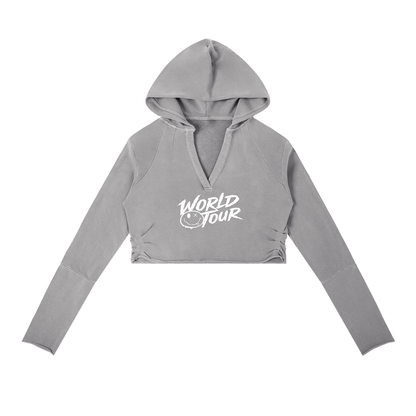 Vintage Washed Raw Edge Hoodie