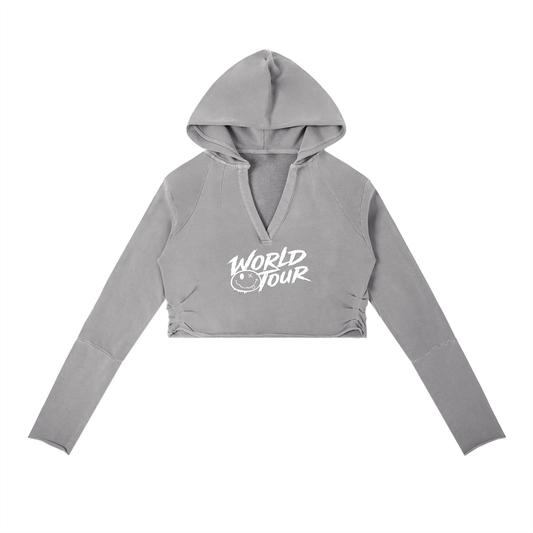 Vintage Washed Raw Edge Hoodie