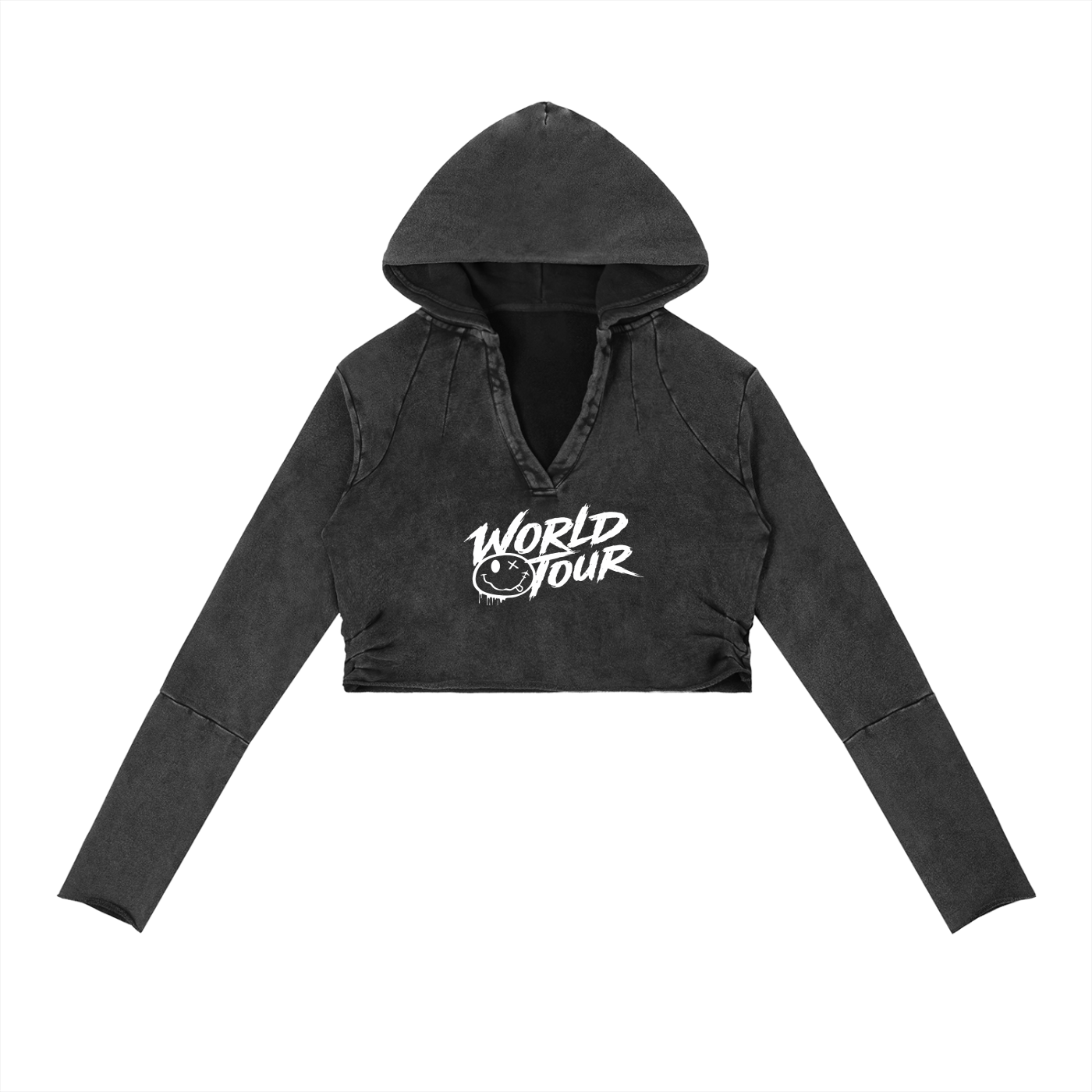 Vintage Washed Raw Edge Hoodie