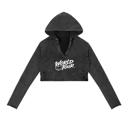 Vintage Washed Raw Edge Hoodie