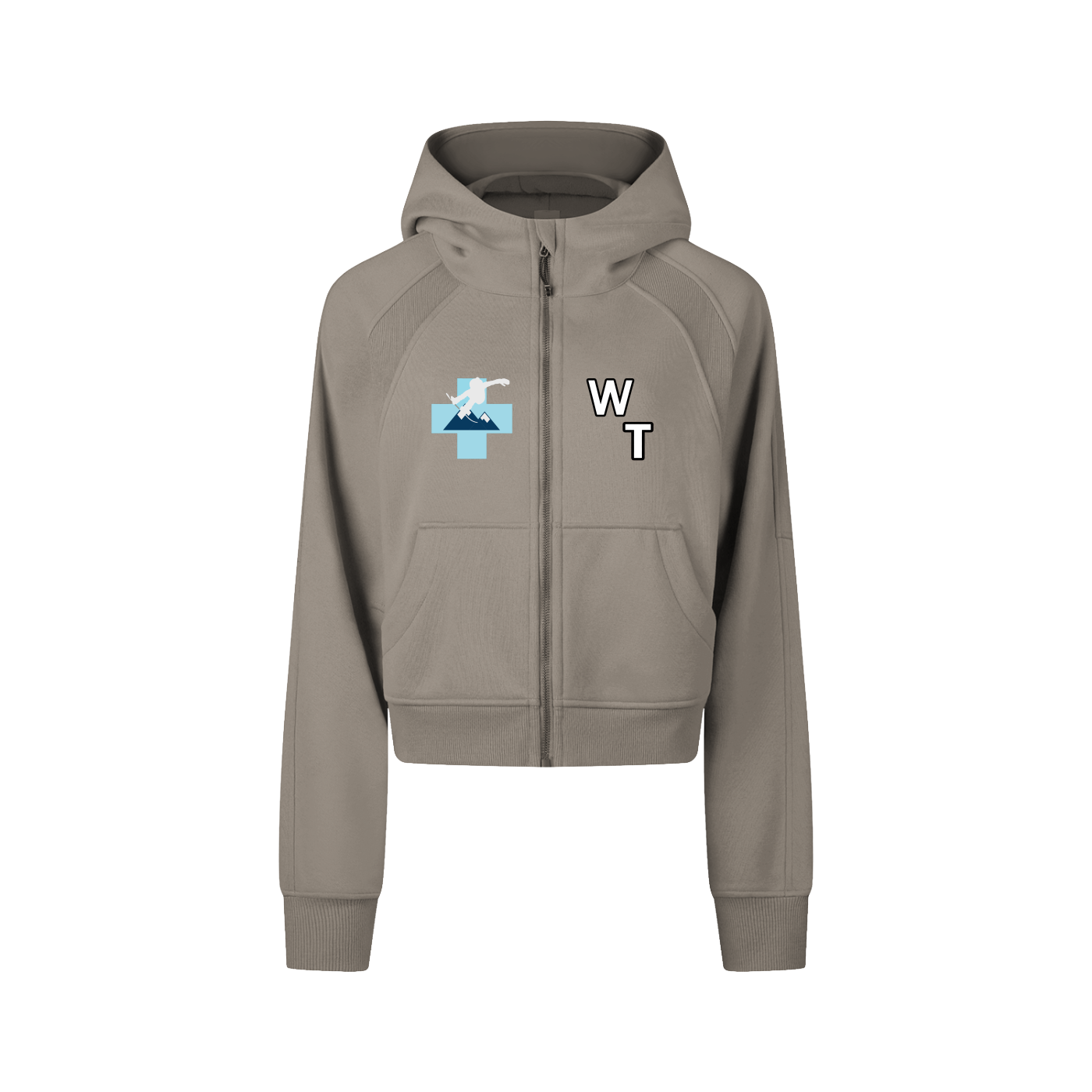 Winter games Cropped Zip-Through Hoodie
