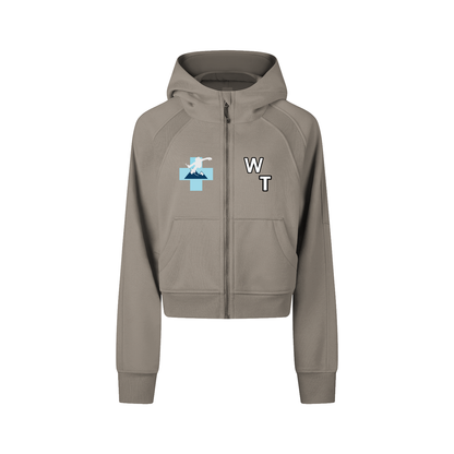 Winter games Cropped Zip-Through Hoodie