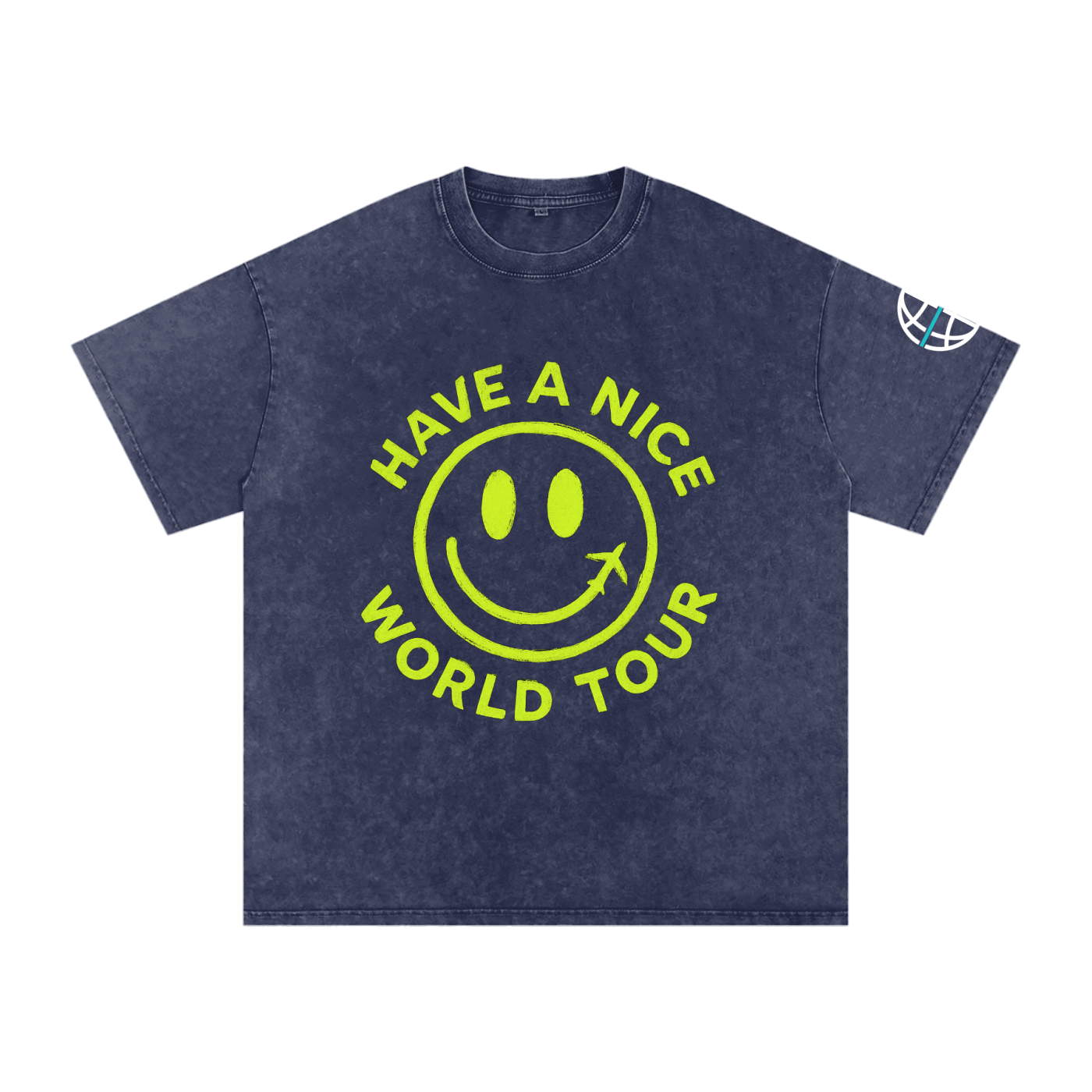Neon Smiley Cotton T-Shirt