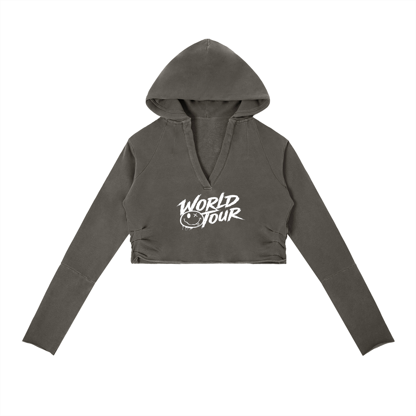 Vintage Washed Raw Edge Hoodie