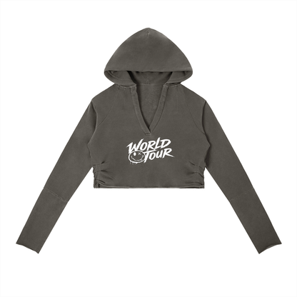 Vintage Washed Raw Edge Hoodie