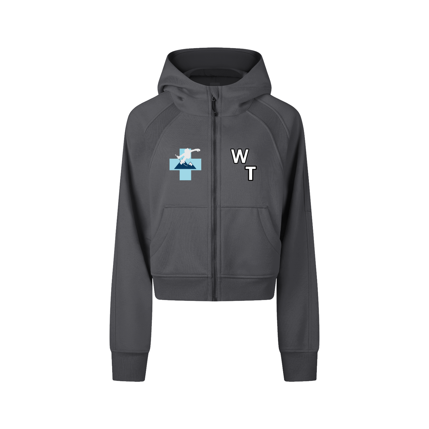 Winter games Cropped Zip-Through Hoodie