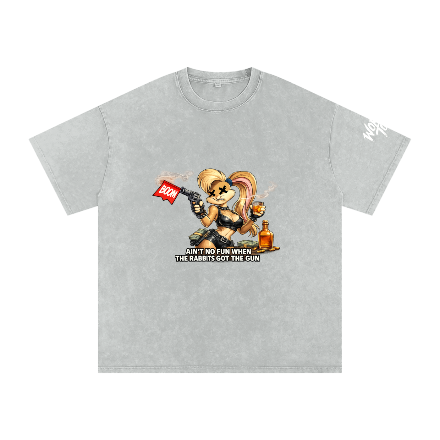 Ladies Rabbit w/ the Gun Cotton T-Shirt