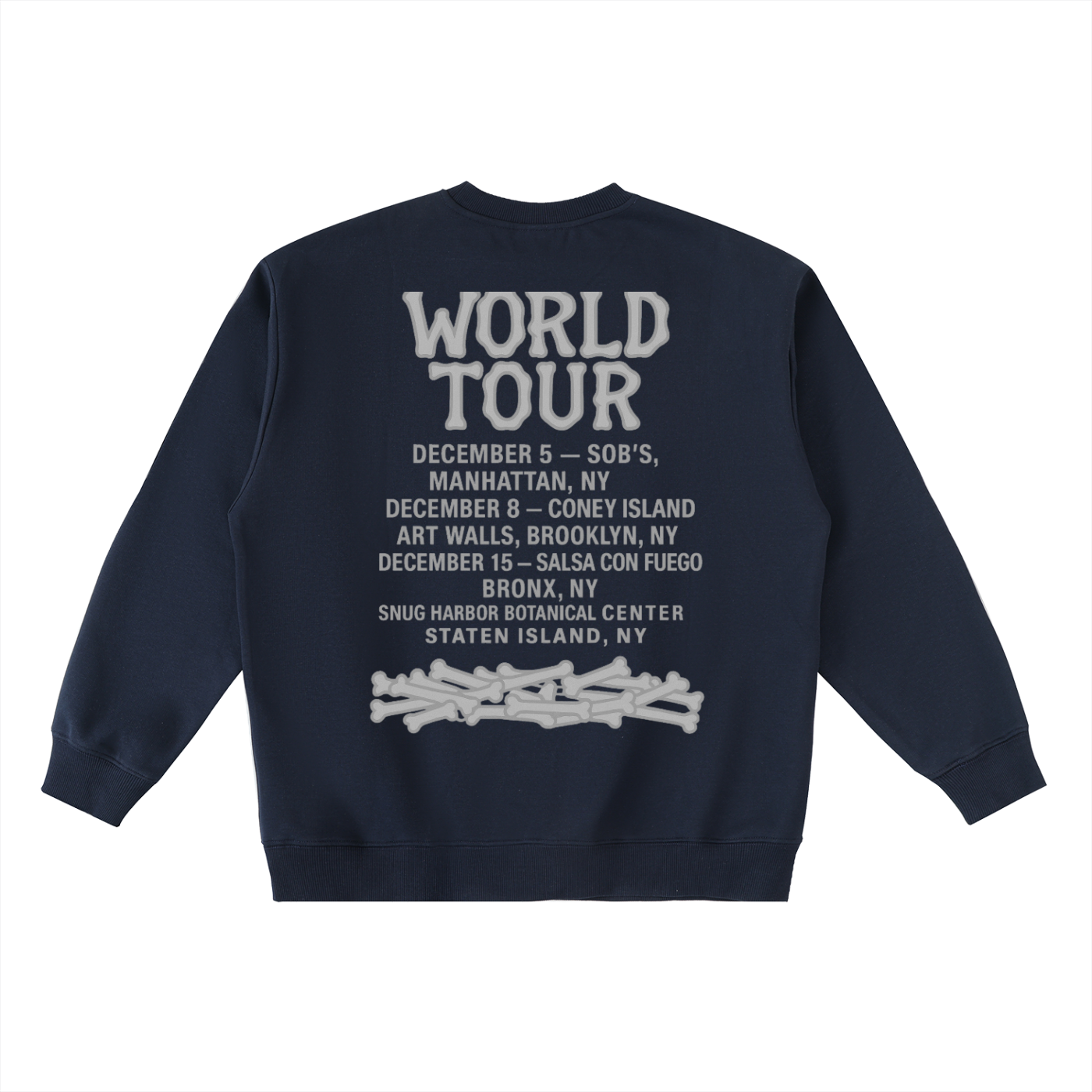 Bones NY Tour Oversized Crewneck Sweatshirt