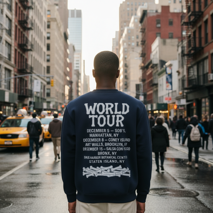 Bones NY Tour Oversized Crewneck Sweatshirt