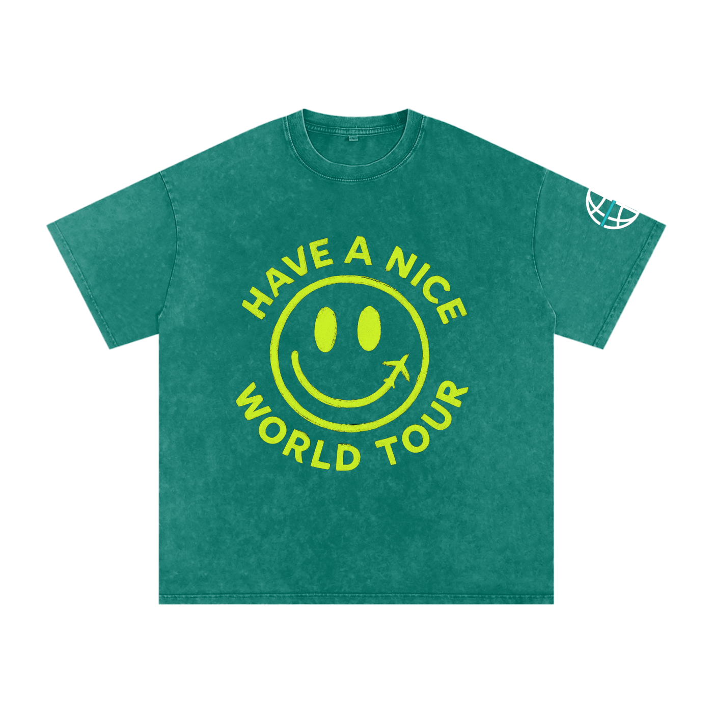 Neon Smiley Cotton T-Shirt