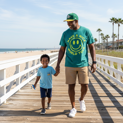 Neon Smiley Cotton T-Shirt