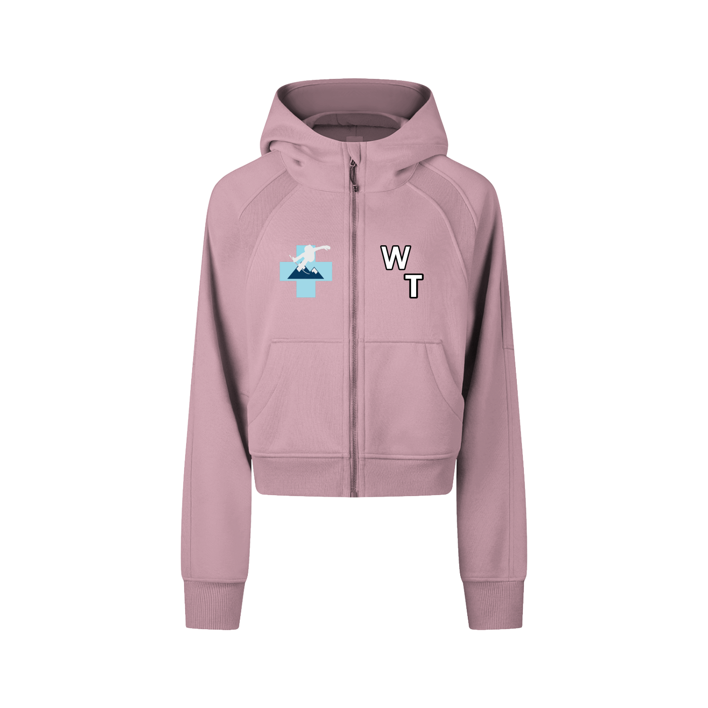 Winter games Cropped Zip-Through Hoodie