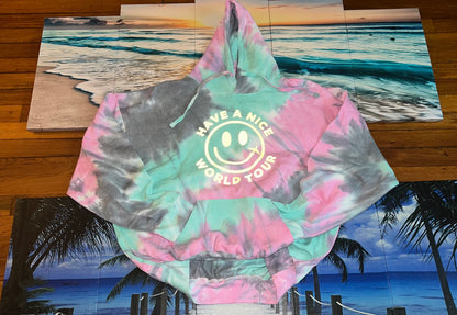 Mens Hooded Tie-dye Smiley